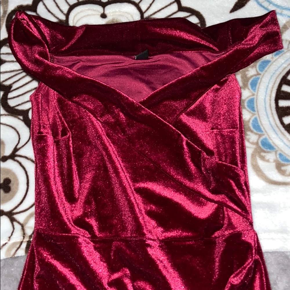 Burgundy dress